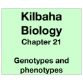 Biology Chapter 21 - Genotypes and Phenotypes